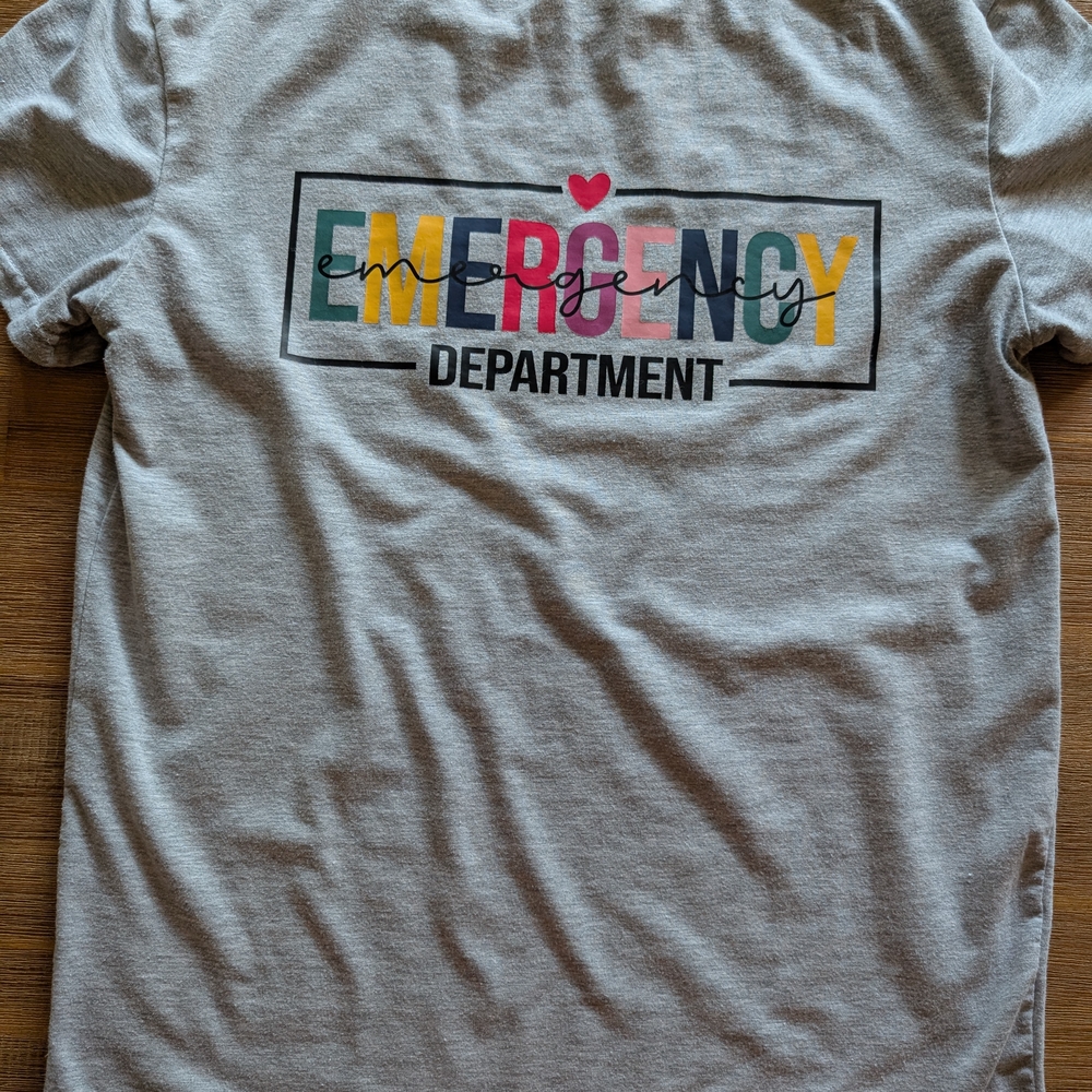 Gray Emergency Department Graphic T-Shirt